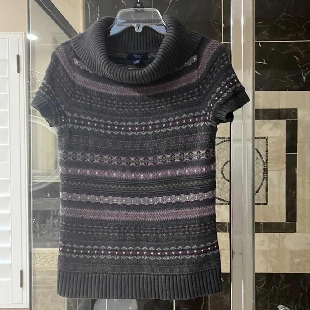 Chaps sweater gray vest, size S, perfect condition.